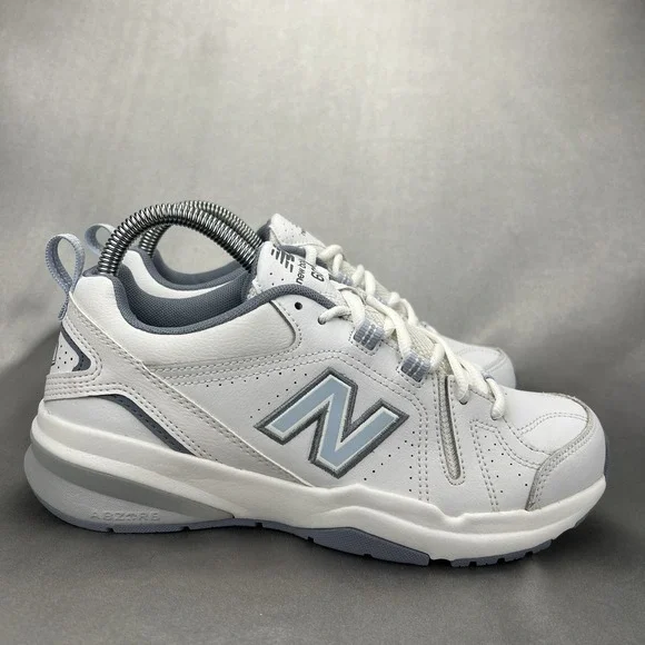 New Balance 608 V5 Womens Size 7.5 White Athletic Leather Walking Shoes Sneaker - Picture 3 of 15